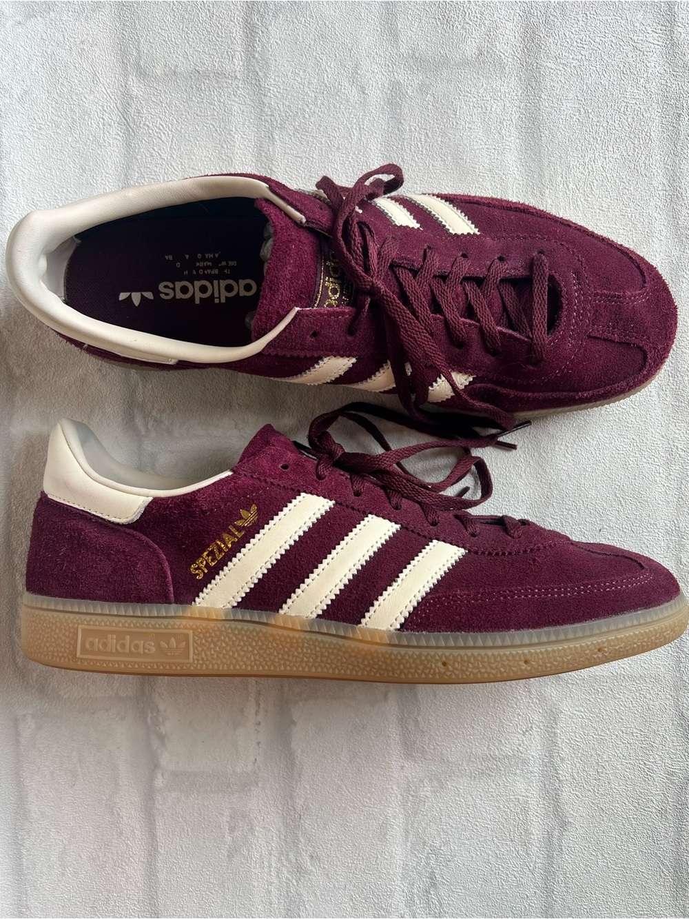 adidas Handball Spezial Burgundy Suede Sneakers activewear/ athleisure y2k